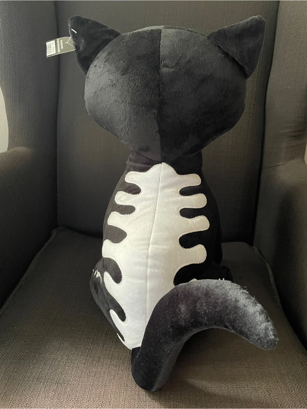 Ashland Black White Orange Day of the Dead Cat Plush Pillow